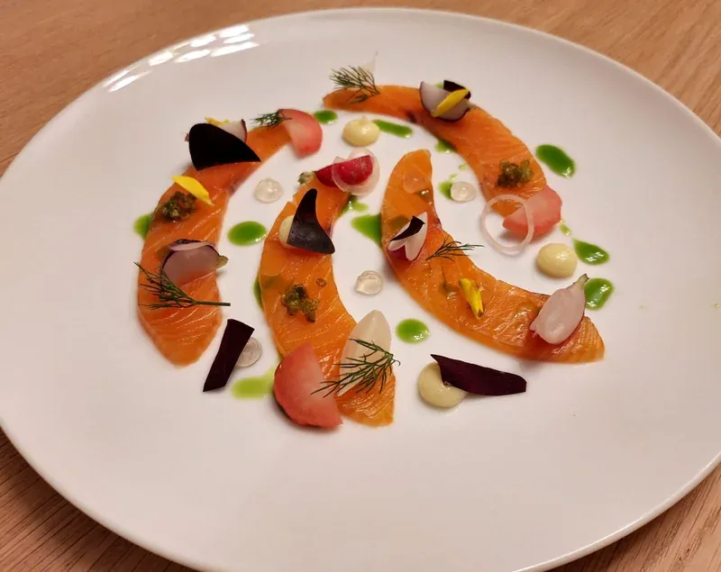 Cured Sea Trout & Pickled Radish catering event