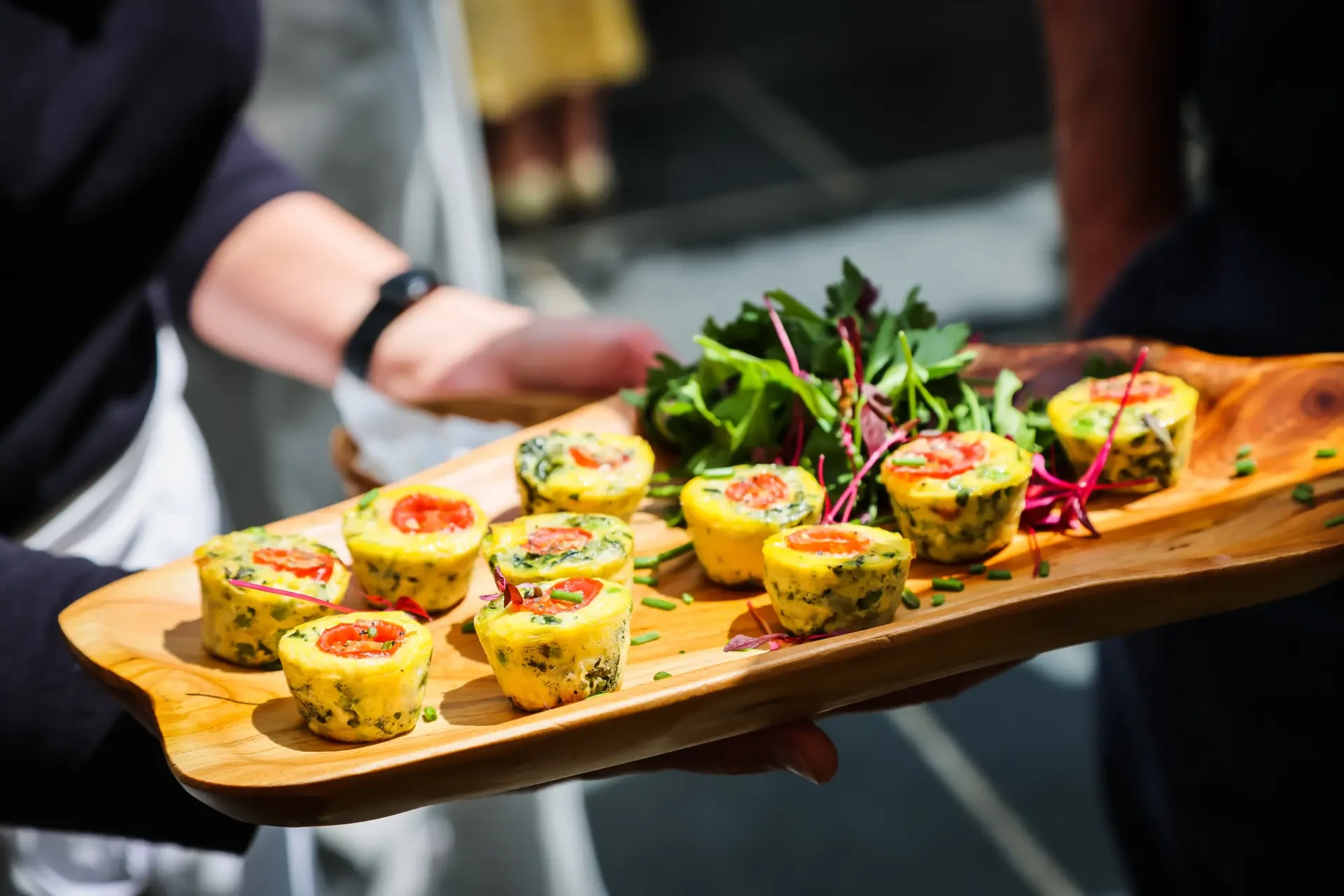 Spinach, Pea, Mint, Feta Frittata by Amie Beamish Catering