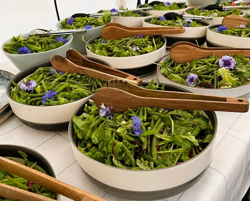 Seasonal Salad Leaves catering event